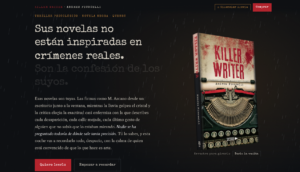 Página web de ventas para tu libro o novela: una sola página, dedicada solo a tu libro, pensada para que quien entre lo compre.