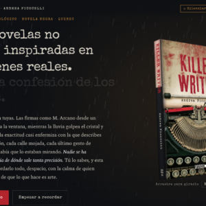 Página web de ventas para tu libro o novela: una sola página, dedicada solo a tu libro, pensada para que quien entre lo compre.